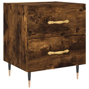 vidaXL Mesa cabeceira 40x35x47,5 cm derivados madeira carvalho fumado