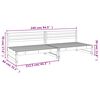 vidaXL Sofás de centro para jardim 2 pcs 120x80 cm douglas maciça
