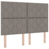 vidaXL Cama Box Spring LED Cinzento-acastanhado 160 x 200 cm tecido