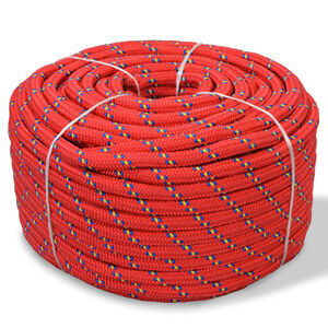 vidaXL Corda n&aacute;utica em polipropileno 6 mm 100 m vermelho