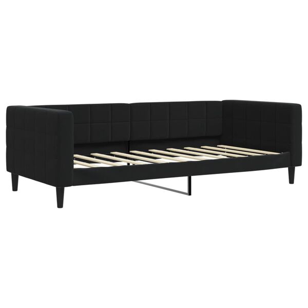 vidaXL Sof&aacute;-cama com gavet&atilde;o e gavetas 90x190 cm veludo preto