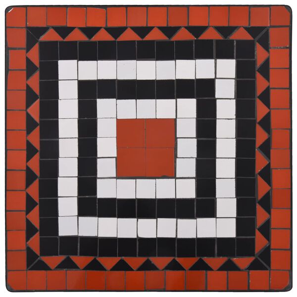 vidaXL 3pcs conjunto bistro mosaico azulejos cer&acirc;mica terracota/branco