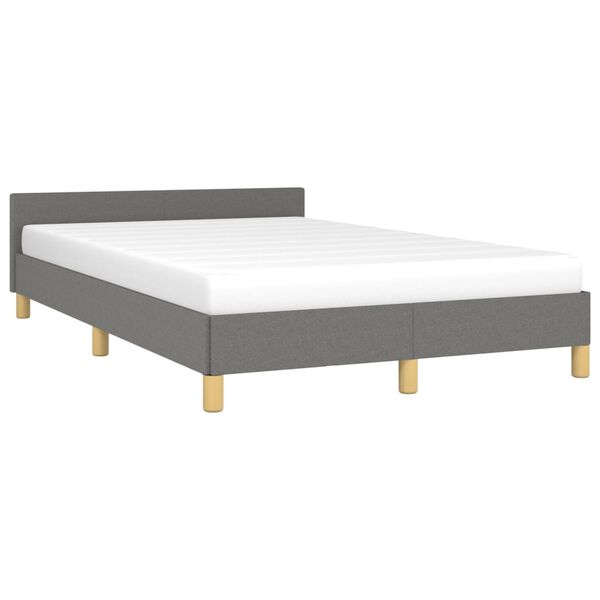 vidaXL Estrutura de cama sem colchão cinza escuro 120x190 cm tecido