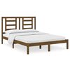 vidaXL Estrutura cama king 150x200 cm pinho maci&ccedil;o castanho-mel