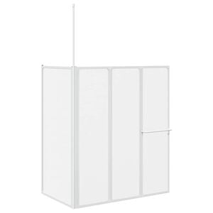 vidaXL Tela de Banho Opaco 120 x 70 x 137 cm Alum&iacute;nio