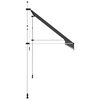 vidaXL Toldo retrátil manual 400 cm antracite