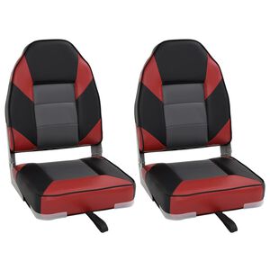 vidaXL Assentos de barco dobr&aacute;veis com encosto alto 2 pcs 39x43x58 cm