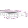 vidaXL Estrutura de cama casal 135x190 cm madeira maci&ccedil;a branco