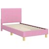 vidaXL Estrutura de Cama Infantil com Cabeceira Rosa 80 x 160 cm