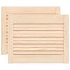 vidaXL Portas com Ripa com porta 2 unid. Natural 69 x 49,4 cm