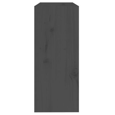 vidaXL Estante/divisória 60x30x71,5cm madeira de pinho maciça cinzento