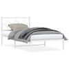 vidaXL Estrutura de cama com cabeceira 100x190 cm metal branco
