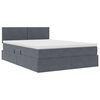 vidaXL Cama com Armazenamento Cinza Escuro 140 x 200 cm Veludo