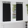 vidaXL Cortinas Blackout com Argolas 2 pcs Preto 175 x 140 cm