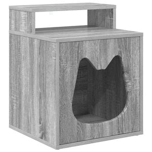 vidaXL Casa para Gatos Cinza Sonoma 42,5 x 40 x 53,5 cm