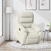 vidaXL Poltrona reclin&aacute;vel elevat&oacute;ria el&eacute;trica veludo creme