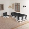 vidaXL 6 pcs conjunto lounge de jardim com almofad&otilde;es pinho maci&ccedil;o