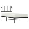 vidaXL Estrutura de cama com cabeceira 90x190 cm metal preto