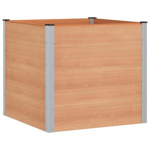 vidaXL Canteiro de jardim elevado Castanho 100 x 100 x 91 cm