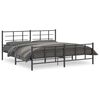 vidaXL Estrutura de cama com cabeceira e p&eacute;s 193x203 cm metal preto