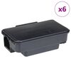 vidaXL Armadilhas para ratos 6 pcs preto 22x12,5x7,5 cm