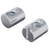 vidaXL Porca de Barril 2 unid. Prateado M6 x 13 mm Ferro