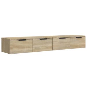 vidaXL Arm&aacute;rios parede 2pcs 68x30x20 cm derivados madeira sonoma
