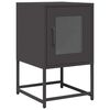 vidaXL Mesa de cabeceira 36x39x60,5 cm a&ccedil;o laminado a frio preto