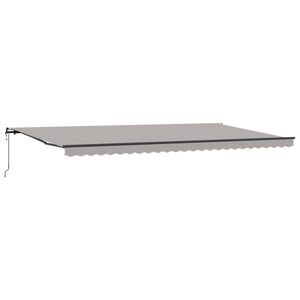 vidaXL Toldo retr&aacute;til Cinzento-claro 600 &times; 300 cm Tecido e Alum&iacute;nio