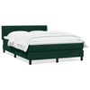vidaXL Cama box spring com colch&atilde;o 160x210 cm veludo verde escuro