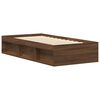 vidaXL Estrutura de cama solteiro 75x190 cm carvalho castanho