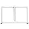 vidaXL P&eacute;s para mesa de centro em forma de T, 2 pe&ccedil;as, branco, 60x25x(42-43) cm, a&ccedil;o