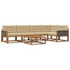 vidaXL Conjunto de Sof&aacute;s para Exterior 6 pcs Natural e Bege