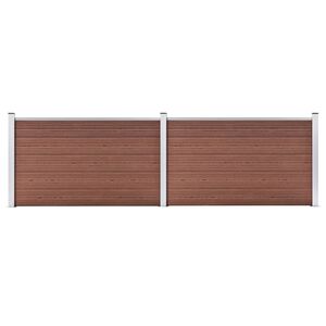 vidaXL Painel de veda&ccedil;&atilde;o para jardim 353x106 cm WPC castanho
