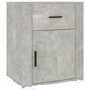 vidaXL Mesa de cabeceira 50x36x60 cm derivados madeira cinza cimento
