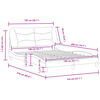 vidaXL Estrutura de cama sem colch&atilde;o Hvar 140x200 cm tecido cor creme