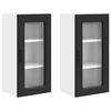 vidaXL Painel de lava-lou&ccedil;a Kalmar 2 pcs Preto 40 x 31 x 80 cm
