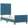 vidaXL Cama Box com cabeceira Azul Escuro 80 x 200 cm Veludo