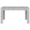 vidaXL Mesa de jantar 140x74,5x76 cm contraplacado cinzento cimento
