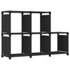 vidaXL Unidade de prateleiras 5 cubos 103x30x72,5 cm tecido preto