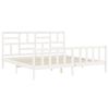 vidaXL Estrutura cama Super King Size c/ cabeceira madeira branco
