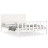 vidaXL Cama sem colch&atilde;o 160x200 cm madeira de pinho maci&ccedil;a branco