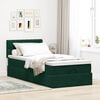 vidaXL Estrutura cama otomana colch&atilde;o 80x200 cm veludo verde escuro