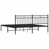vidaXL Estrutura de cama com cabeceira 183x213 cm metal preto