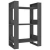 vidaXL Estante/divis&oacute;ria 60x35x91 cm pinho maci&ccedil;o cinzento