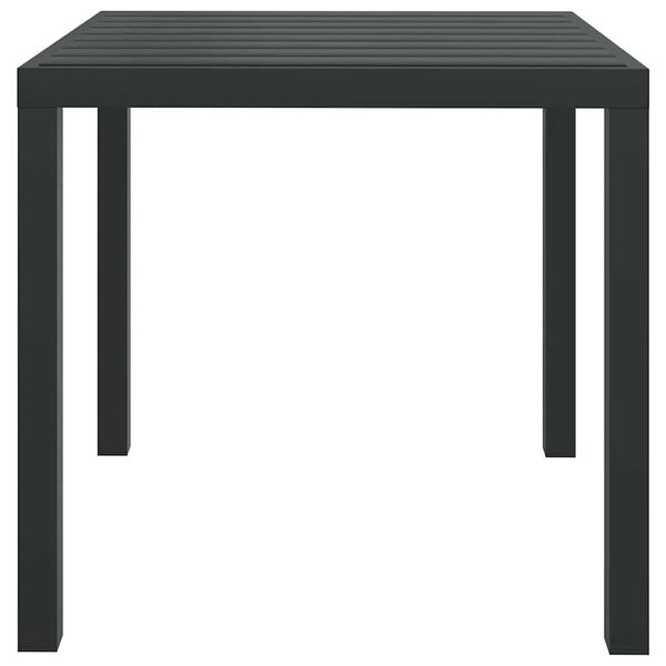 vidaXL Mesa de jardim em alumínio e WPC 80x80x74 cm preto