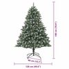 vidaXL &Aacute;rvore de Natal Artificial Verde 180 cm PVC, Pl&aacute;stico e A&ccedil;o