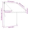 vidaXL Toldo retr&aacute;til manual 150 cm riscas laranjas e brancas