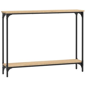 vidaXL Mesa consola 100x22,5x75cm derivados de madeira carvalho sonoma