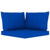 vidaXL 4 pcs conjunto lounge de jardim com almofad&otilde;es azuis